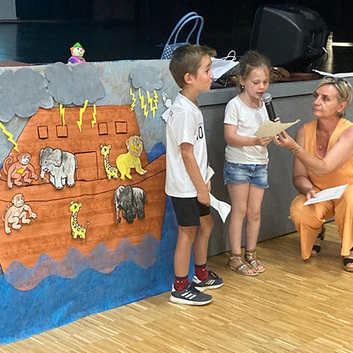 Arche de Noë faite par les enfants lors de la célébration de kermesse le 25 juin dernier